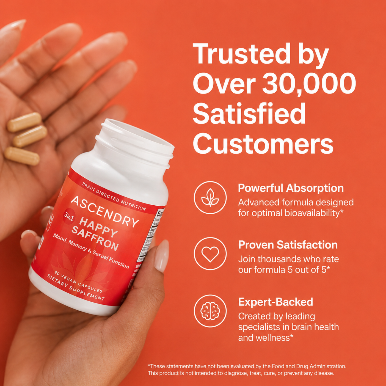 Ascendry™ - Happy Saffron Daily Supplement